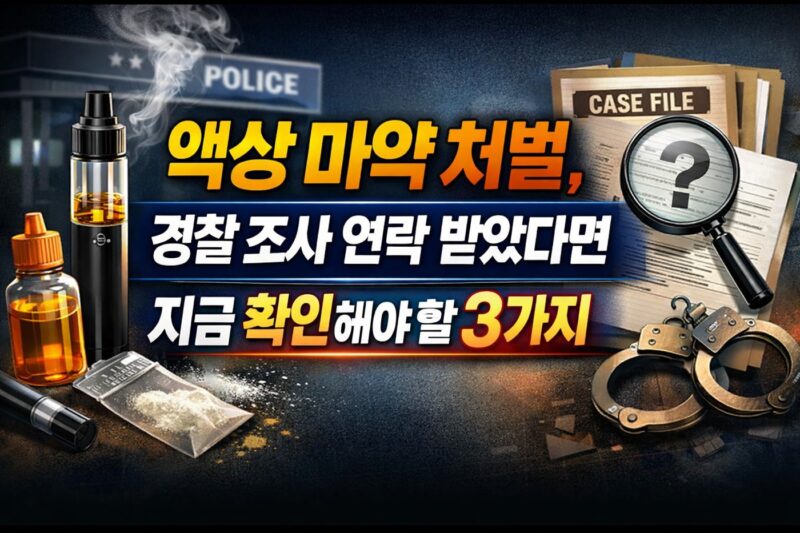 액상 마약 처벌