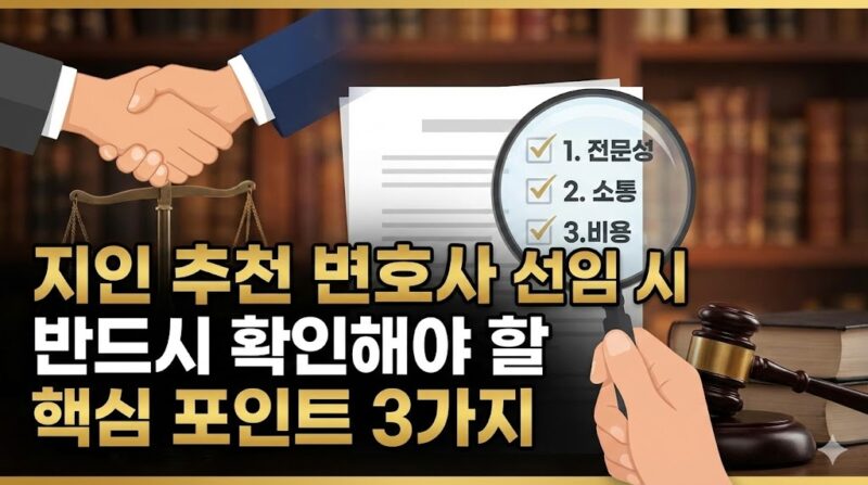 지인 추천 변호사
