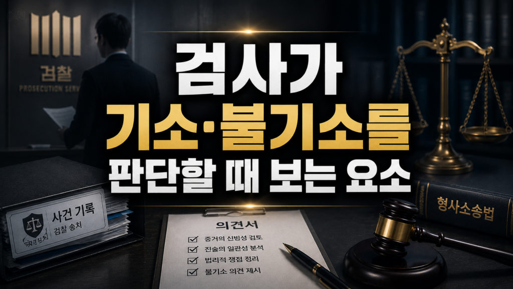 기소불기소 판단요소