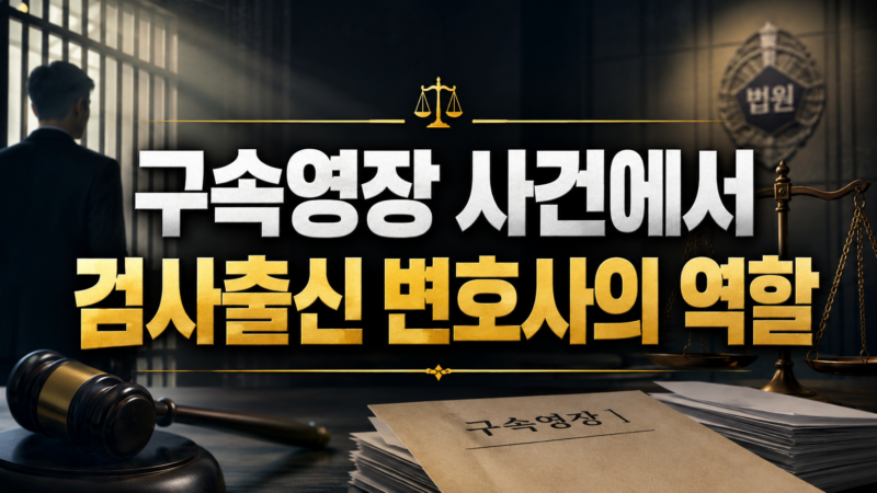 구속영장 사건에서 검사출신 변호사의 역할