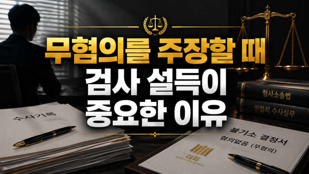 무혐의를 주장할 때 검사 설득이 중요한 이유