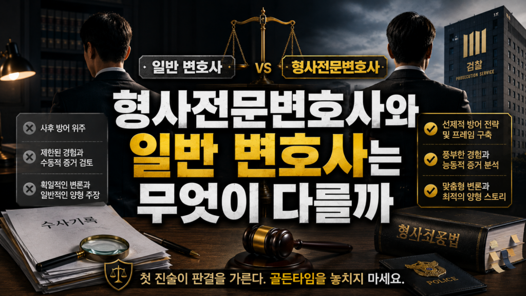 형사전문변호사와 일반 변호사는 무엇이 다를까