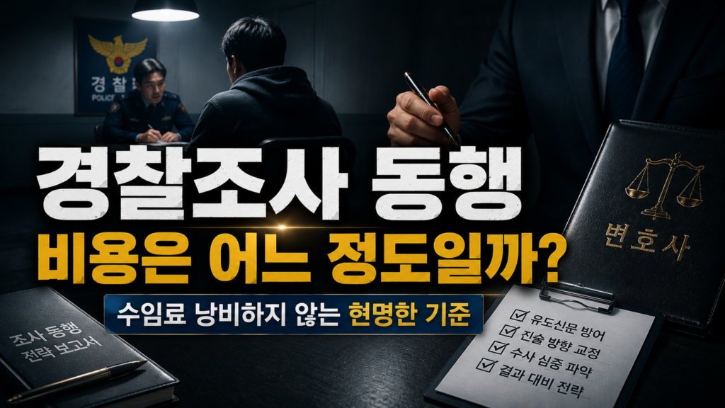 경찰조사 동행 비용은 어느 정도일까