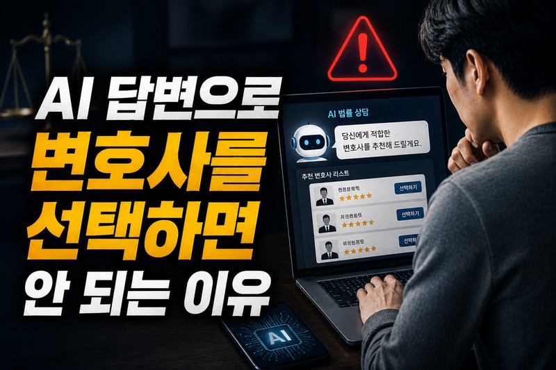 법률 AI 답변만 믿고 변호사를 선택하면 안 되는 이유