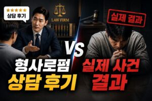형사로펌 상담 후기와 실제 사건 결과는 다를 수 있습니다