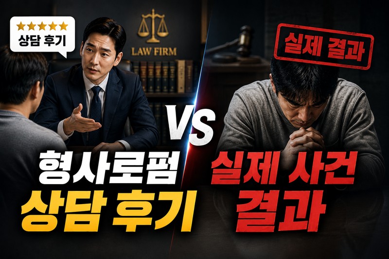 형사로펌 상담 후기와 실제 사건 결과는 다를 수 있습니다