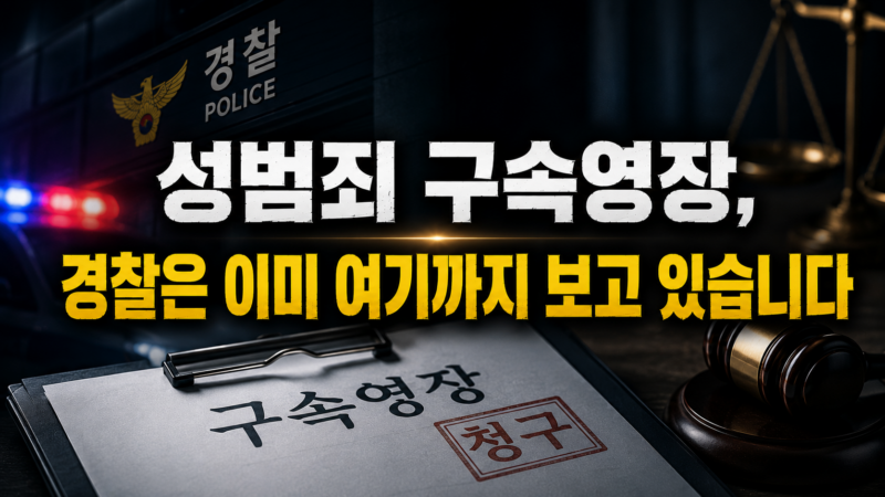 성범죄 구속영장, 경찰은 이미 여기까지 보고 있습니다