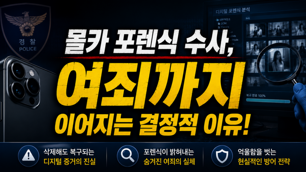 몰카 포렌식 수사, 여죄까지 이어지는 결정적 이유