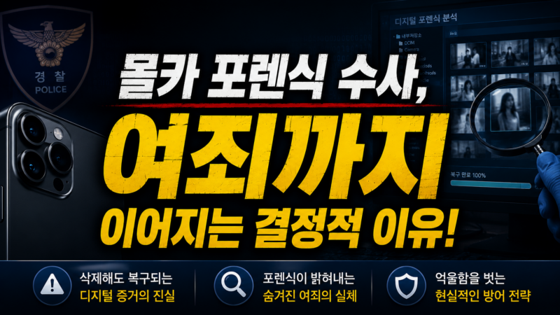 몰카 포렌식 수사, 여죄까지 이어지는 결정적 이유