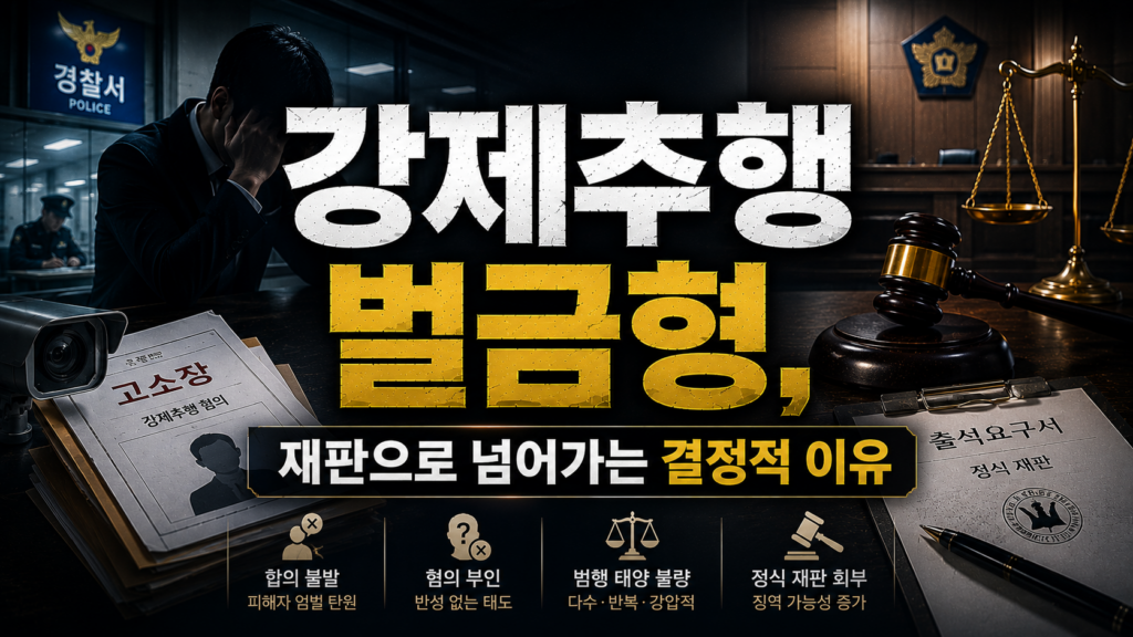 강제추행 벌금형, 재판으로 넘어가는 결정적 이유