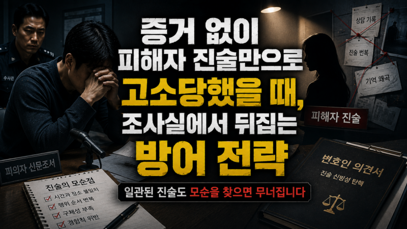 증거 없이 피해자 진술만으로 고소당했을 때, 조사실에서 뒤집는 방어 전략