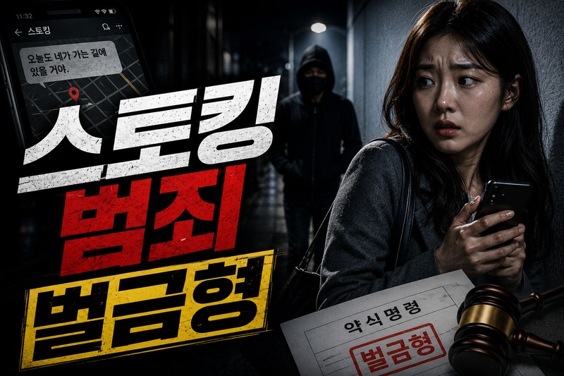 스토킹 범죄 벌금형